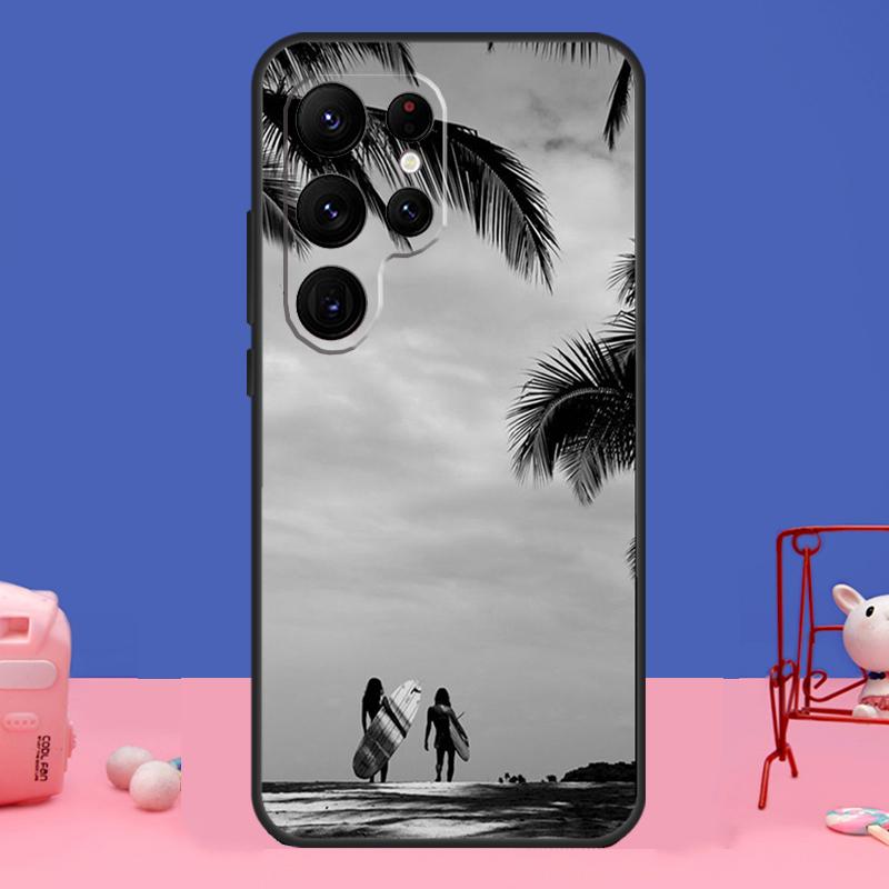 Surfing Wave Case For Samsung Galaxy S24 Ultra S23 S22 S21 S20 FE Note 20 S8 S9 S10 Note 10 Plus Cover