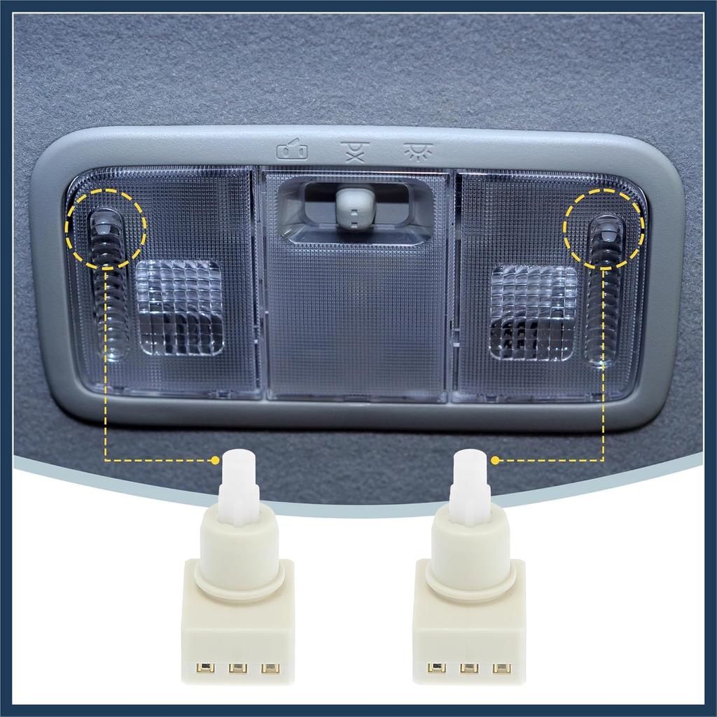 2Pcs Dome Lamp Switch 34404-SDA-A21 34404-SDA-A22D3 924-798 Roof Map Light Overhead Lights for Honda CR-V Odyssey Accord Pilot Ridgeline for Ram 1500