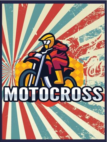 Metal plaque vintage retro style British Motocross Classic tin door sign GarageAluminum 20x30cm(7.8x11.8inch)