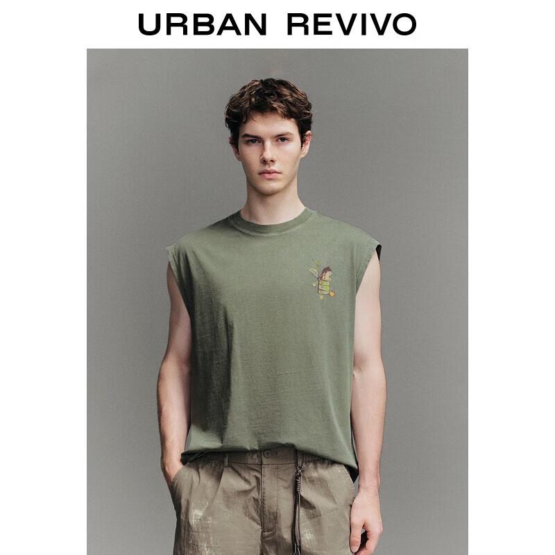 

UR Men s Fun Print Loose Cotton Sleeveless Vest XS