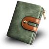 Wallets For Women'S Rfid Small Bifold Leather Wallet Ladies Mini Zipper Coin Purse ID Card Pocket Carteras Para Mujer Portfel