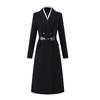 Women's Professional Wool Blend V-neck Overcoat