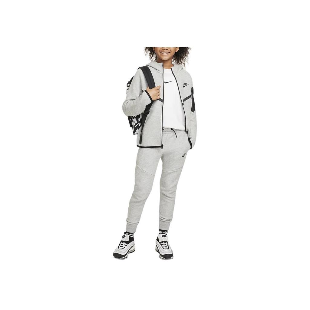 Nike Sportswear Tech Fleece Hooded Comfortable Casual Jacket Kids Jackets Dark-Gray Black HV5867-063