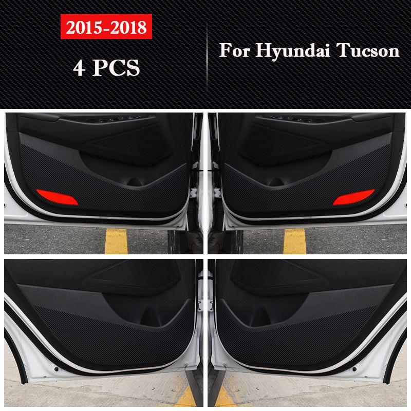For Hyundai Tucson 2015-2025 Car Door Anti-kick Pad Leather Interior Protection Glove Box Anti-dirty Decor Stickers Accessories