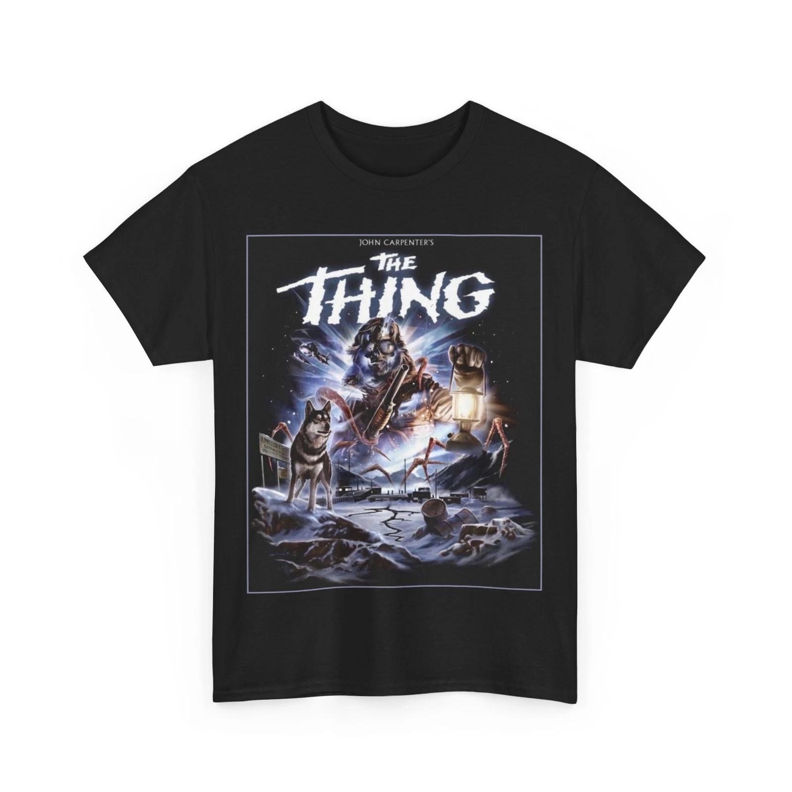 John Carpenter The Thing Movie 100% Cotton T-shirt Mens Tees Top Unisex Heavy Cotton Tee 3XL