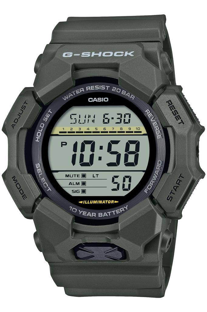 Casio Long Life Biomass Khaki G-Shock Watch, Plastic, GD-010-3JF, Men's,