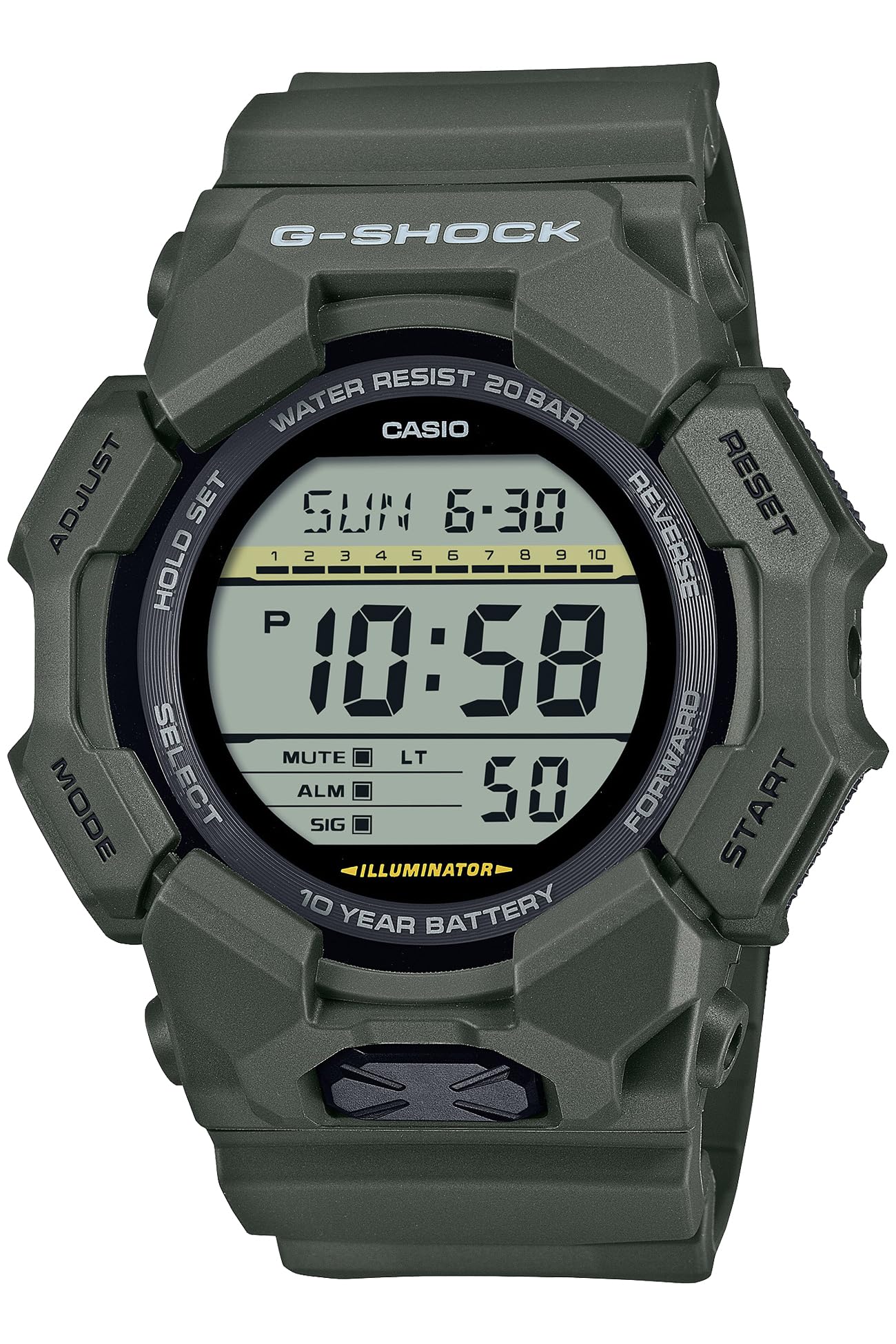 

[Casio] Часы G-Shock [Оригинальный отечественный продукт] Длительный срок службы батареи использует биомассу пластика GD-010-3JF мужские хаки
