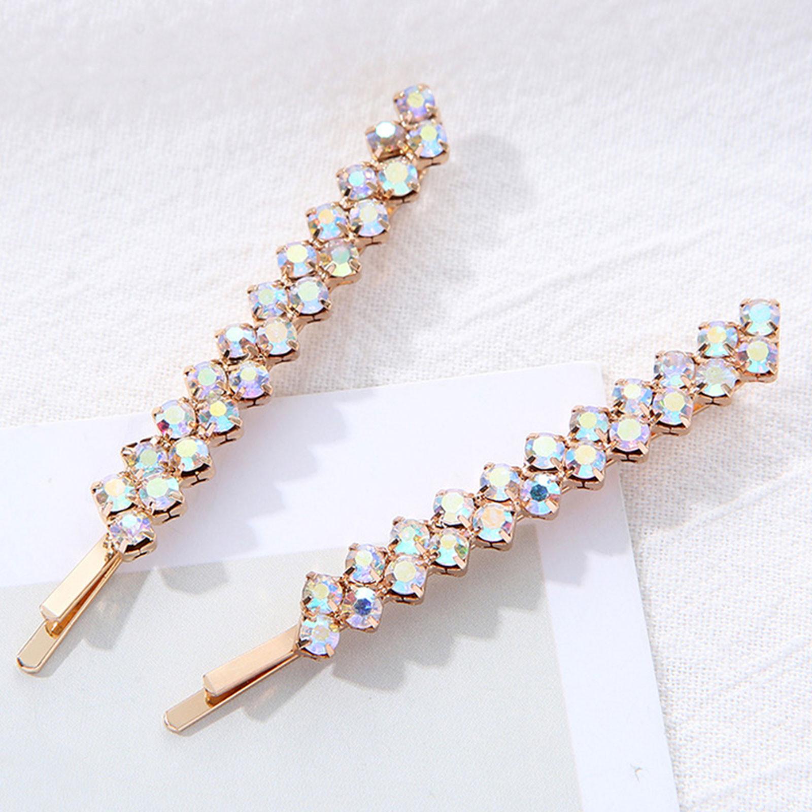 

Женская заколка для волос со стразами, модная декоративная заколка для волос, металлические заколки для волос One Size золотой
