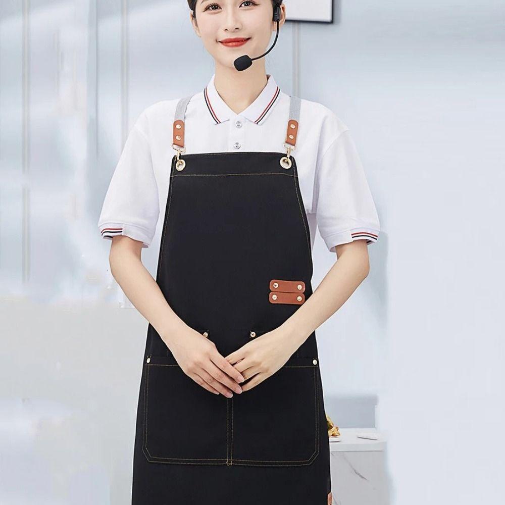 Waterproof Chef Apron Oil-proof Anti-fouling Kitchen Cooking Smock Sleeveless Breathable Catering Work Clothes for Home Kitchen