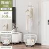 Modern Bedroom Coat Racks Floor Hanger Light Luxury Wrought Iron Living Room Removable Dirty Clothes Basket Simple Storage Rack