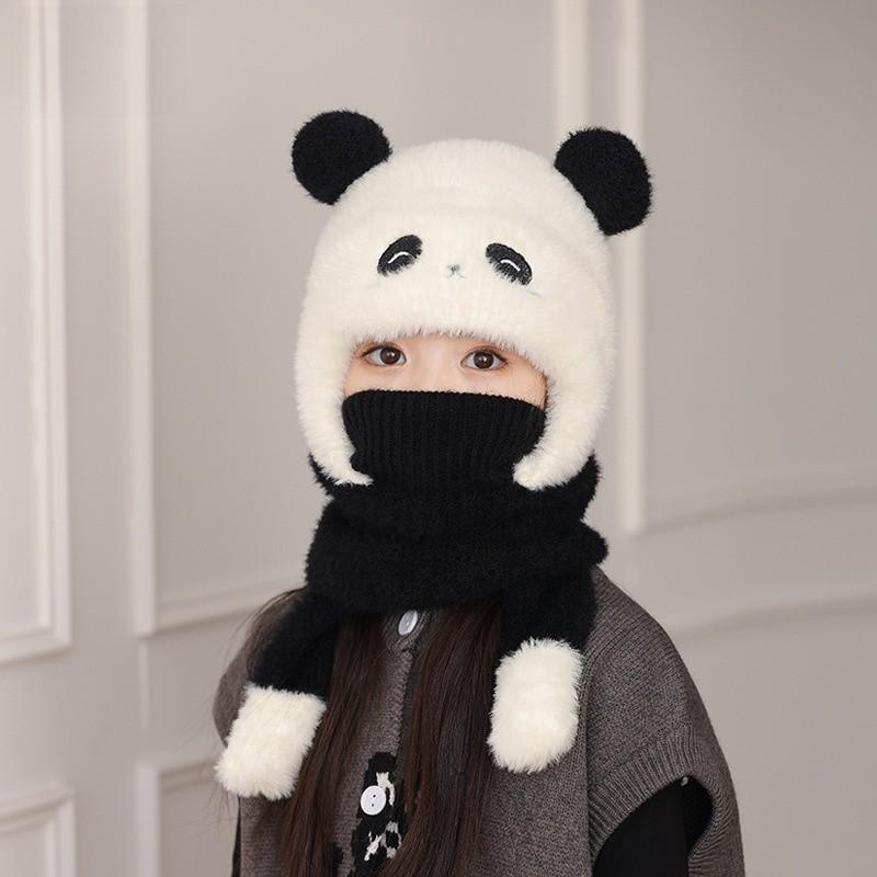 Toddler Cartoon Fleece Hat With Face Mask And Ear Protection For Winter