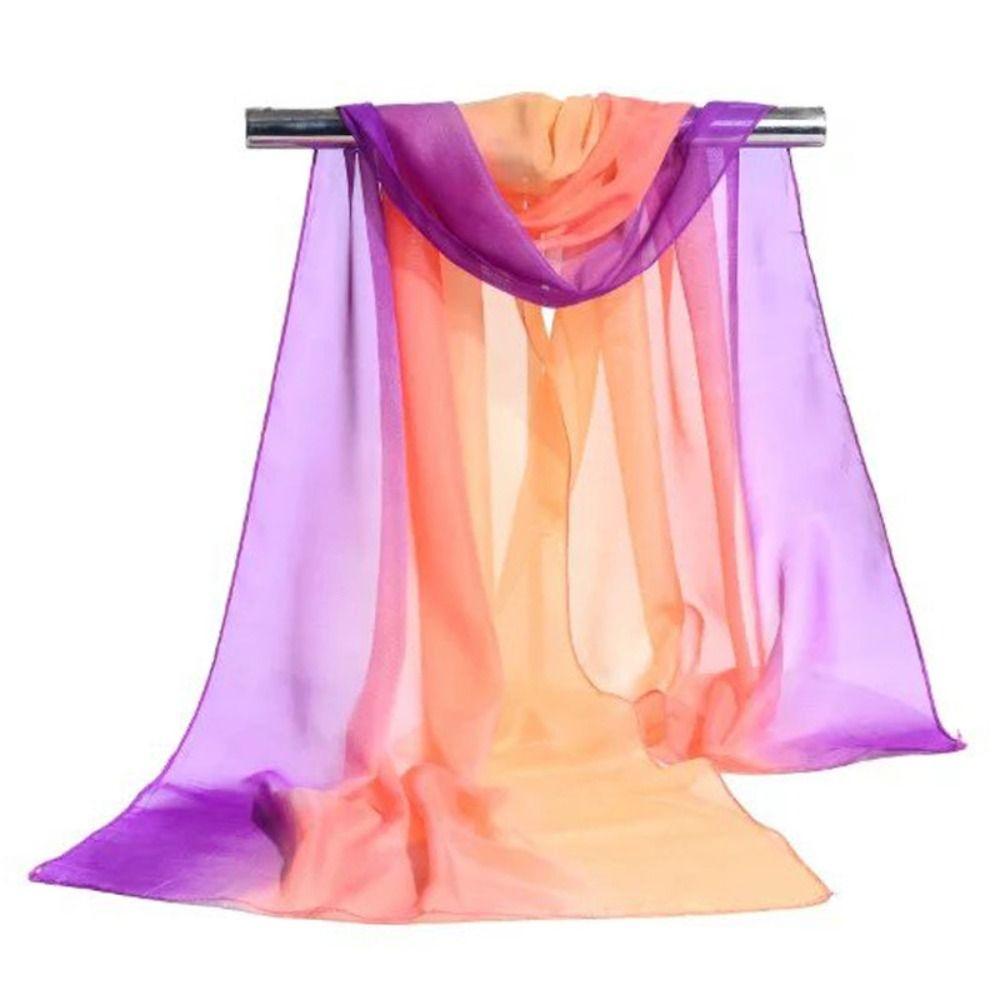 160*50cm Chiffon Scarf Sunscreen Beach Gauze Scarf Fashion Silk Scarf  for Women