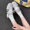 Leather German Training Shoes Women's 2025 New Flat-bottomed Retro Lace-up Forrest Gump Shoes Sports Board Shoes Three Bars Color Matching Shoes