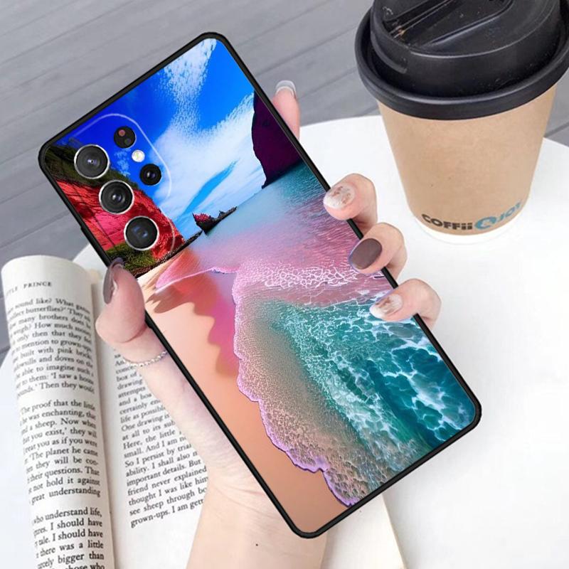 Amazing Nature Summer Beach Ocean Phone Case Cover For Samsung Galaxy S24 S25 Ultra S21 S22 Ultra S10E Note 10 Plus 20 FE S23