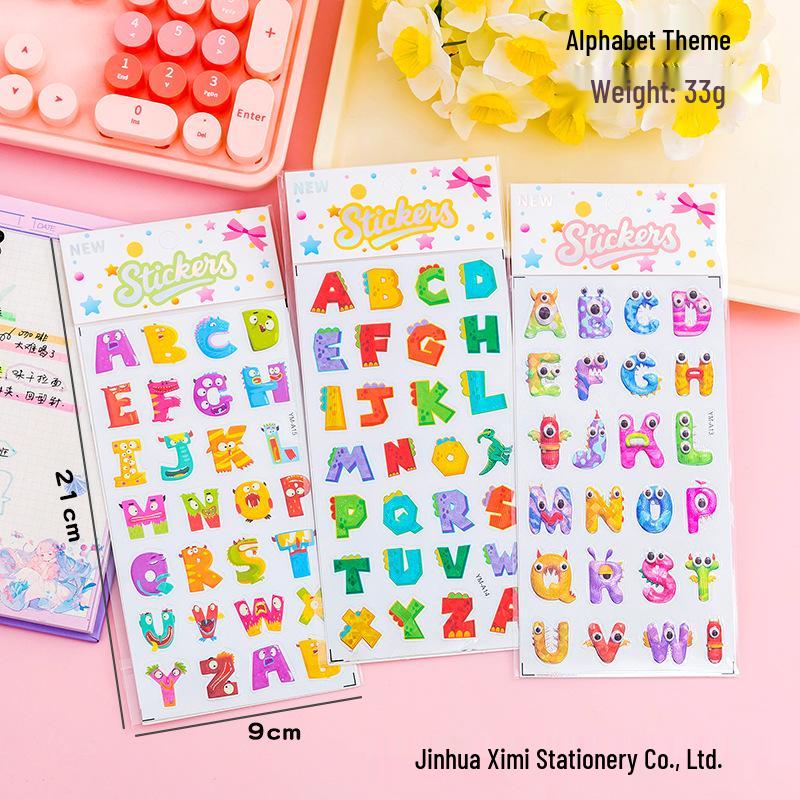 3D Cartoon Laser Bubble Foam Stickers for Kids - Fun Decorative Phone Decals