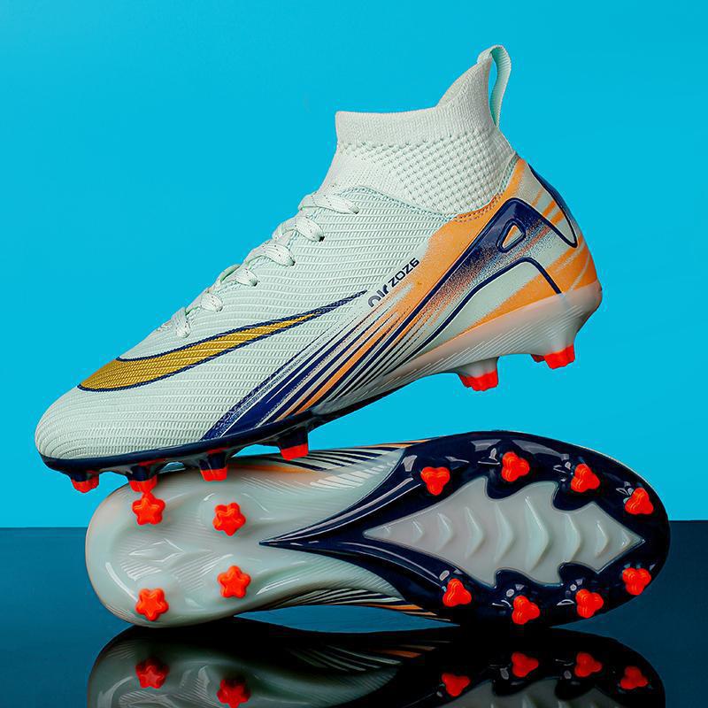 High-Top Football Shoes Men'S And Women'S Ag Spikes Artificial Grass Children'S Large-Size Training Sports Adult Shoes Batch