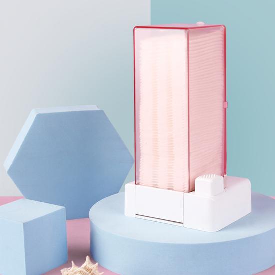 Storage Box Detachable Dust-proof Rectangular Reusable Plastic Auto Cotton Pad Dispenser Household Supplies