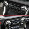 Black Brushed Air Condition Button Switch Cover Trim For Toyota RAV4 2019-2024