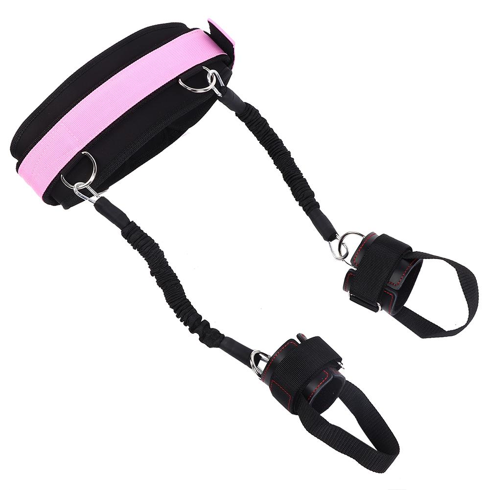 

Тренажер Bounce Trainer с резинкой для тренировок, веревка для баскетбола, ремень для силовых тренировок ног, розовый