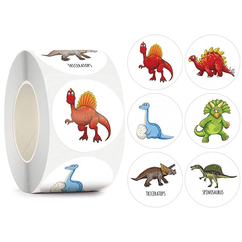 Jurassic Dinosaur Cartoon Stickers for Kids' Educational Rewards