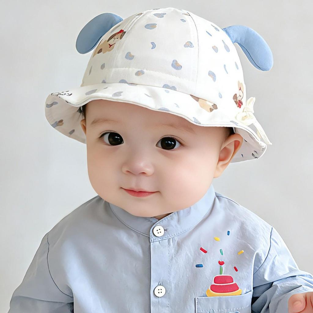 Spring/Summer Infant Cartoon Bucket Hat - Cute Sun Protection for Toddlers