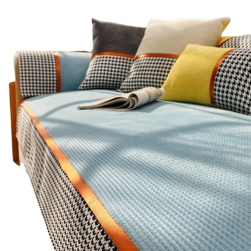 Sofa Cushion Four Seasons Universal Light Luxury High-End Solid Wood Seat Cushion Nordic Simple Modern Non-Slip Leather Sofa Cover Towel