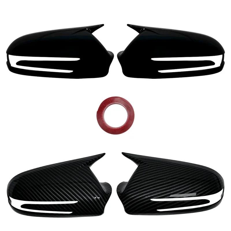 Für Mercedes Benz CLS C219 W219 CLS280 300 320 350 2009-2011 Carbon Faser Muster Schwarz Seite Spiegel Abdeckung Kappen kleben
