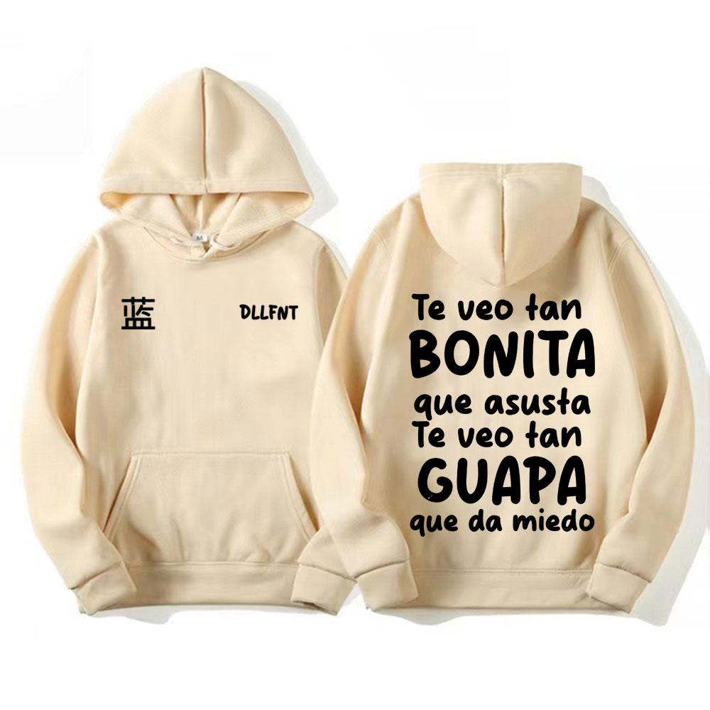 Rapper DELLAFUENTE-CUÉNTAMELO Print Hoodies Men's Clothing High Street Hip Hop Sweatshirt Casual Oversized Long Sleeve Pullovers