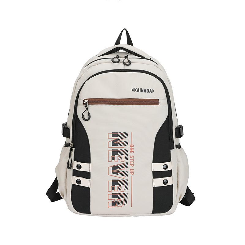 Schoolbag Korean version leisure bag, letter printing backpack, male and female students, versatile large-capacity waterproof schoolbag