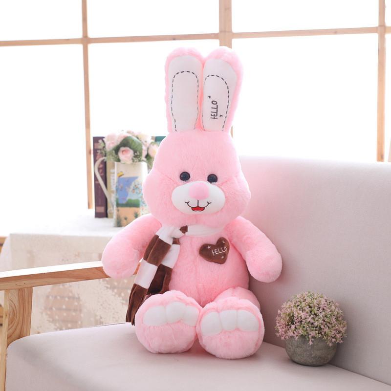 Rabbit Toys Plush Scarf Love Cartoon Animals Fill Doll Xmas Gift Stuffed Garnish