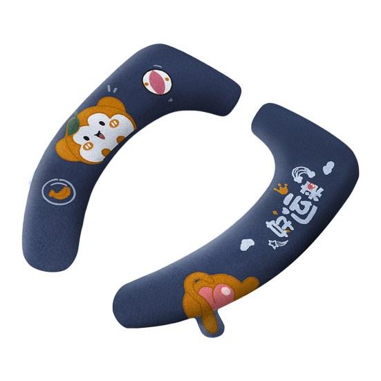 1 Paar Toilettensitzbezüge Exquisites Muster Universal Waschbar Praktisch Zuschneidbar Cartoon-Druck WC-Matten mit Heber für Haushalt