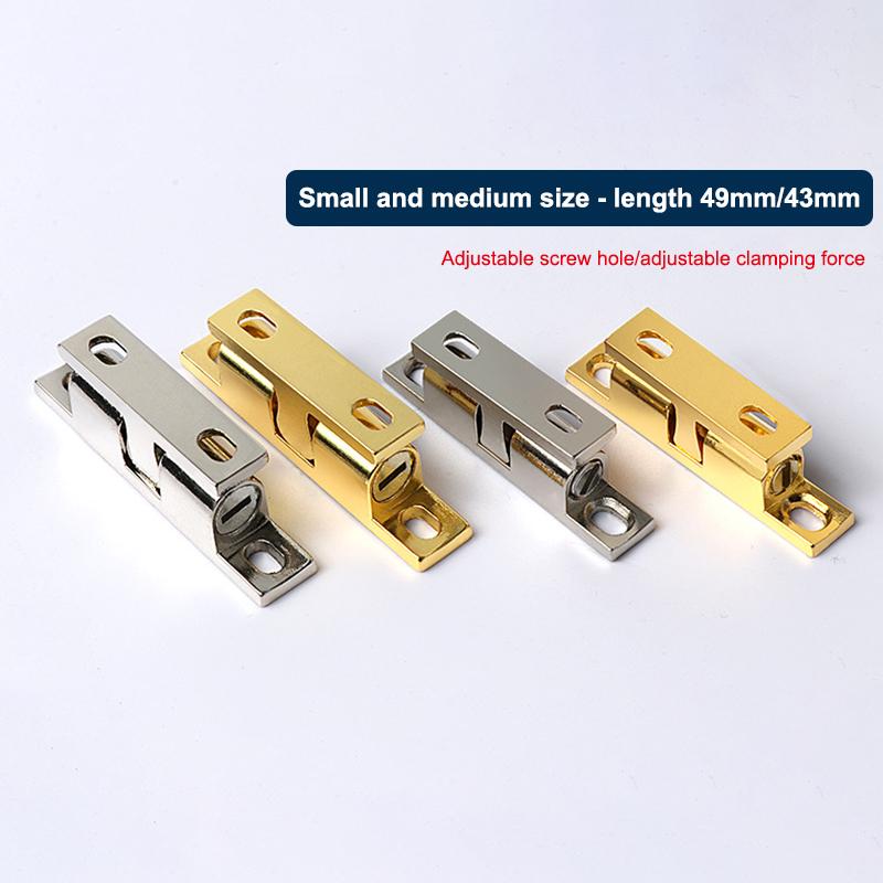 1 Set Door Lock Door Touch Latch Cabinets Interlock Switch Chassis Cabinet Spring Ball Locker Adjustable Brass Door Buckle