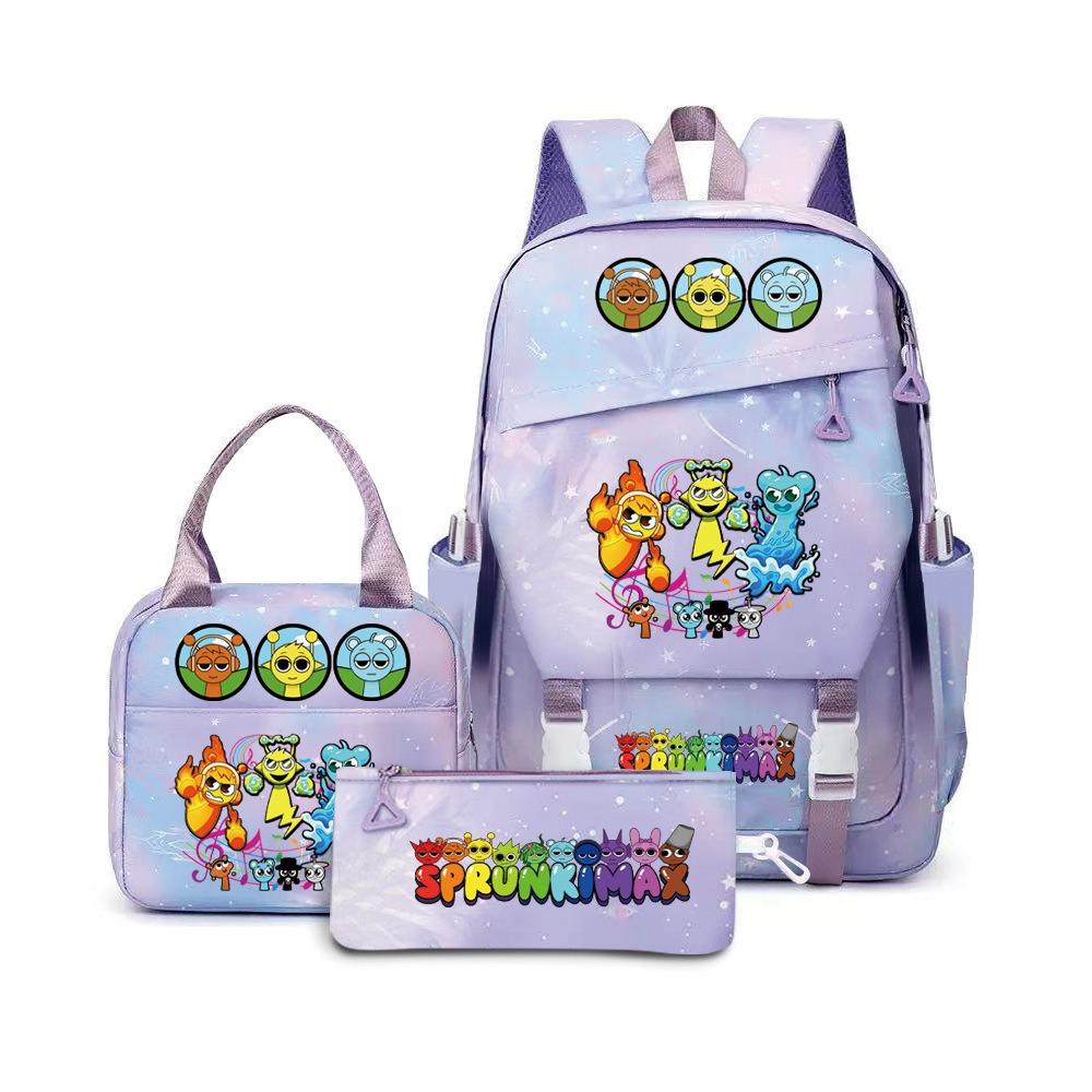 Rhythm Box Backpack Student School Bag Middle College Student Simple Outdoor Travel Backpack D