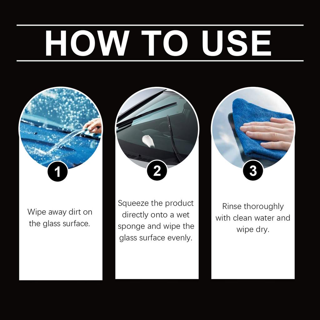 Car Glass Care Kit, Daily Cleaning, Restoration, Stain Removal, And Crystal For Car Glass.