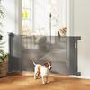 Stair Safety Gate Extendable 0-136cm 87 cm High Door Safety Gate for Pets 142 x 10 x 87 cm Grey