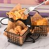 Stabiler drehbarer Pommeskorb mit Dip-Becher Frittierkorb Snackkorb Restaurant
