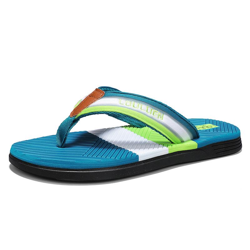 

Large size two-color pinch flip-flops off the shelves Outdoor men s casual slippers Fashion breathable beach slippers 45