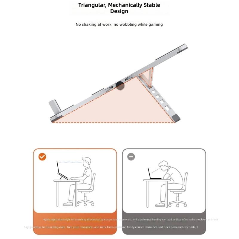 Lightweight Collapsible Laptop Tablets Phone Holder Universal For 17inch Devices Ergonomic Design