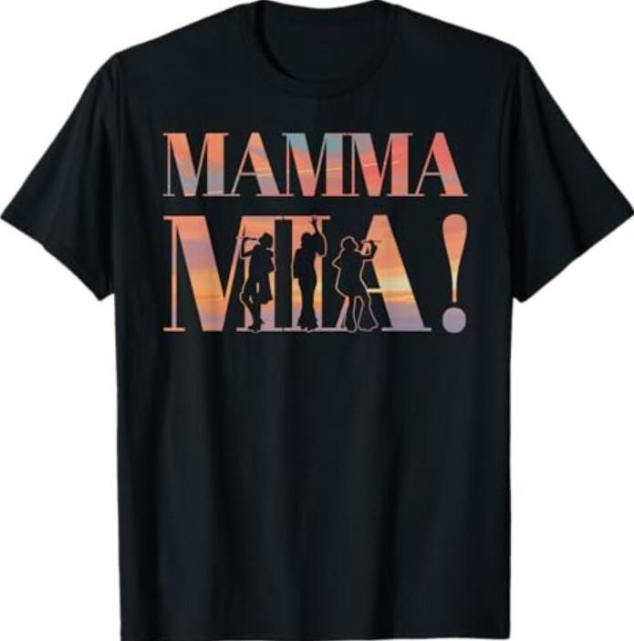 Mamma Mia Retro Disco Dancing Silhouette 70s Vibes T-Shirt Unisex T-Shirt