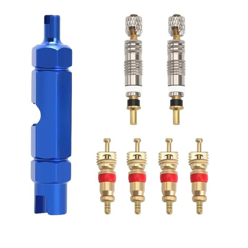 18-teilige Fahrrad-Reparaturwerkzeug-Sets Presta-Ventilkern-Set Fahrrad Schrader-Ventilschlüssel Tubeless-Reifenheber MTB-Reparaturwerkzeuge