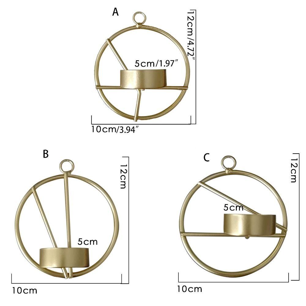 Easy to Clean Wall Hanging Tea Lights Iron Art Round Metal Wall Holder  Wedding