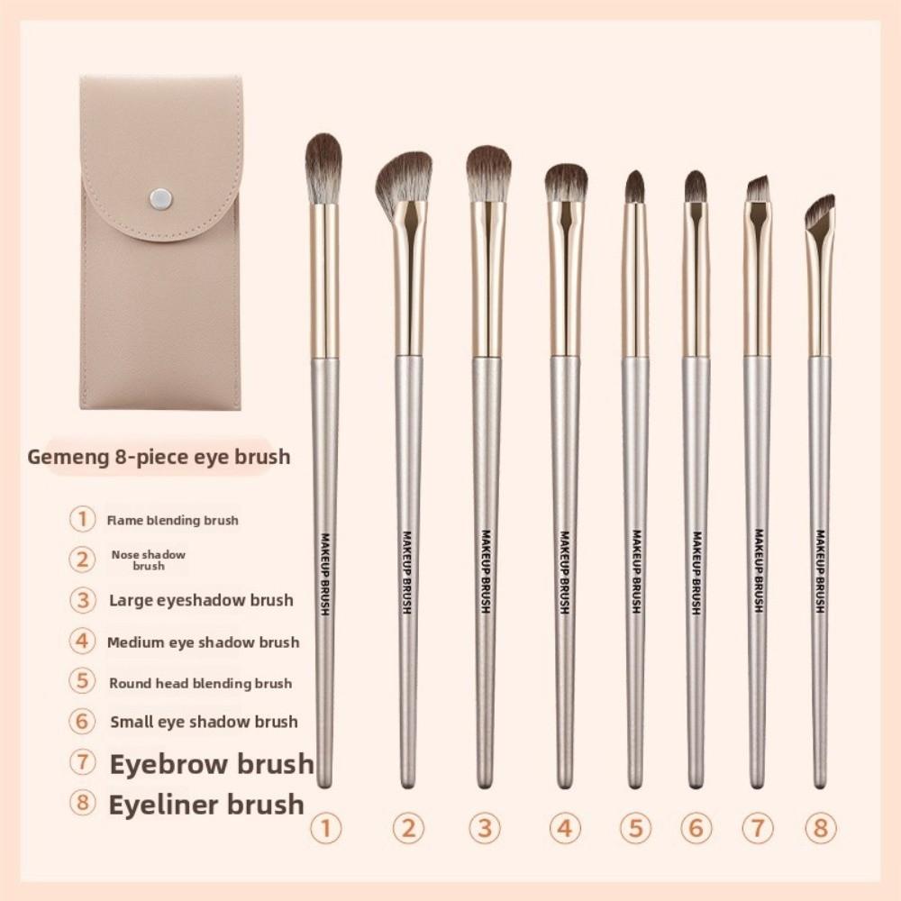 8Pcs Make Up Tool Makeup Brushes Kit Face Bronzer Liner Brow Brush Eyebrow Brush  Beginners