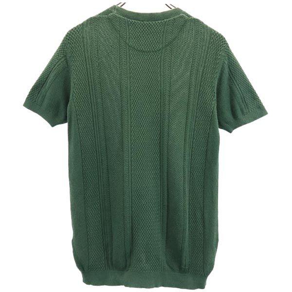 Mr.GENTLEMAN Short Sleeve Sweater M Green Knit Men's Used