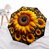 1pc Sunflower Mandala Automatic Folding Umbrella   Compact 8 Rib Design, Durable Iron Frame for Travel, Outdoor,  A0920104