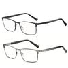 Quadratische Metall Vollrand Lesebrille Herren Business Alterssichtigkeit Brille für Ältere Blaulichtschutz Augenschutz Brille