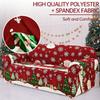 Christmas Printed Sofa Cover 1/2/3/4 Seater Stretch Fabric Couch Slipcover Elastic Sofa Protector for Living Room Xmas Decoration