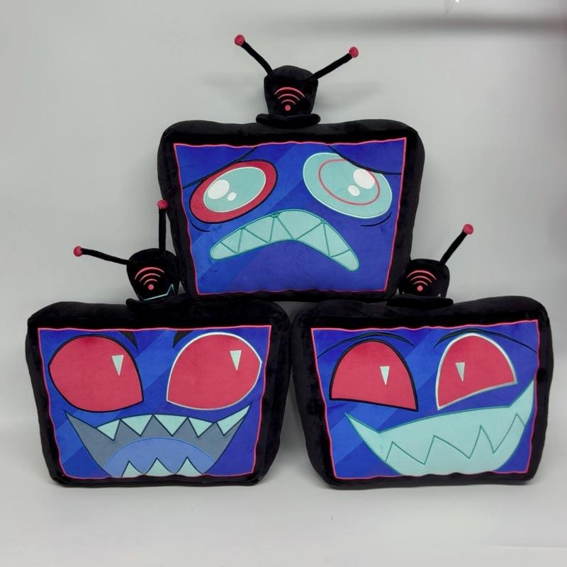 45Cm Manga Hazbin Vox Vincent Stuffed Doll Backrest Plaything Doll Hotel Vox Lovely Snug Throw Pillow Plushies Periphery Bedroom Decorative Snuggly
