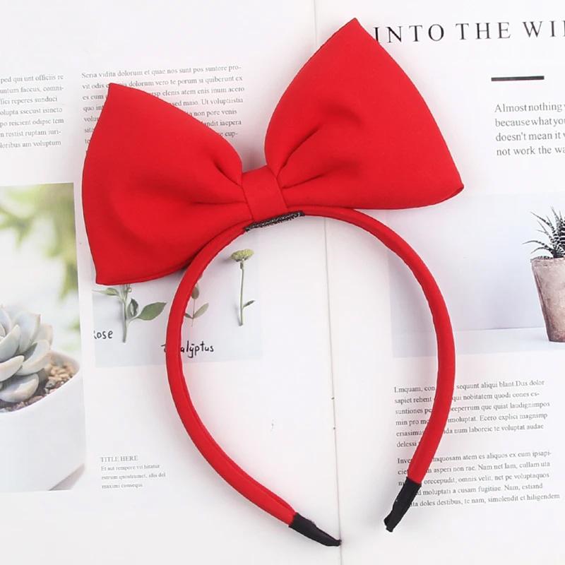 1PC Fabric Bow Large Head Hoop Hair Accessories Big Size For Girl Women Headband Bow Knot Bowknot Headwear
