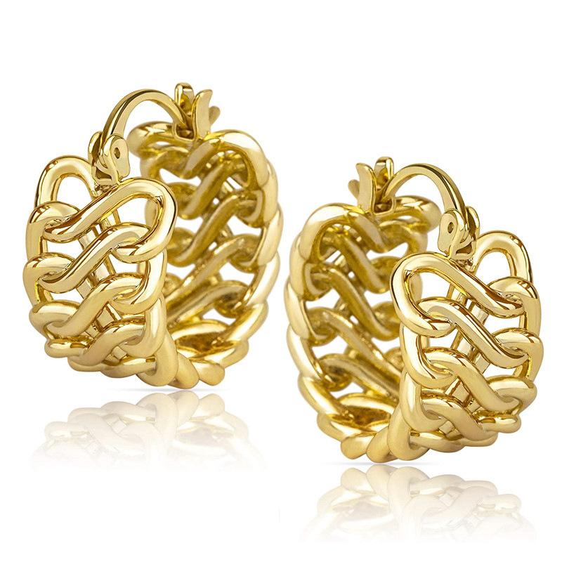 

1 Pair, Fashionable, Fashionable, Versatile, Hollow Earrings золотой