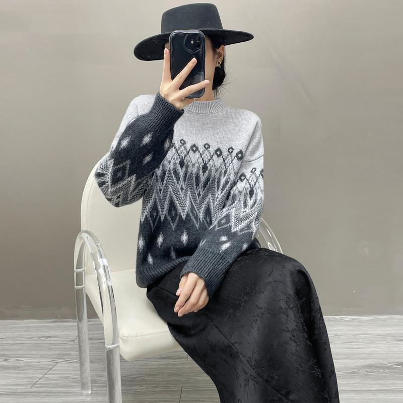 Qinghe 100% Pure Cashmere Women's Sweater - Ultra Soft Luxury Winter Pullover